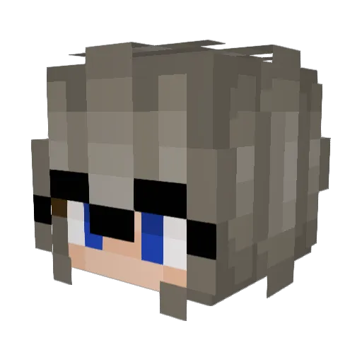 Aggredor1 Minecraft avatar head, 3D render