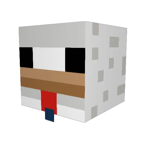 Aggressive_Woman Minecraft avatar head, 3D render