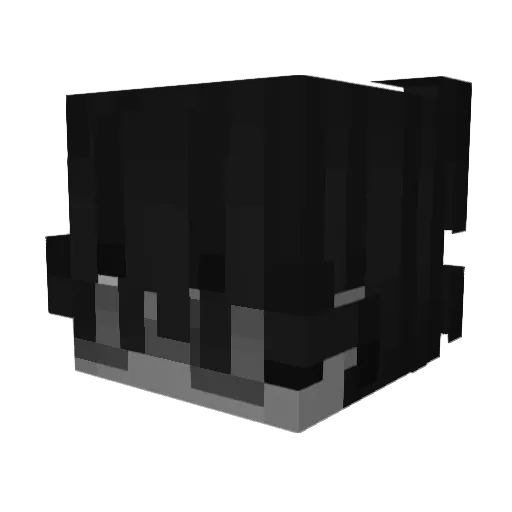 Aggroing Minecraft avatar head, 3D render