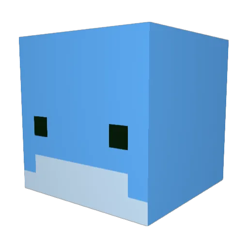 Aggrotadpole Minecraft avatar head, 3D render