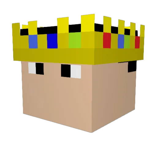 Aghbash Minecraft avatar head, 3D render