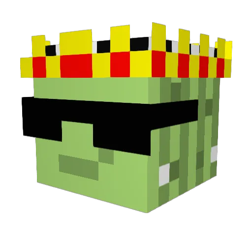Aghea Minecraft avatar head, 3D render