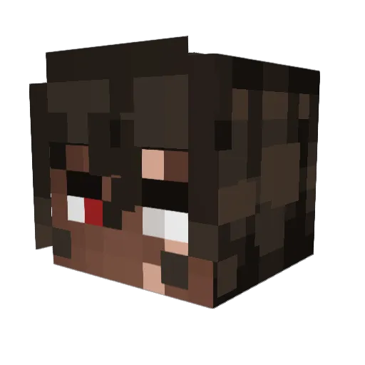 Aghelos Minecraft avatar head, 3D render