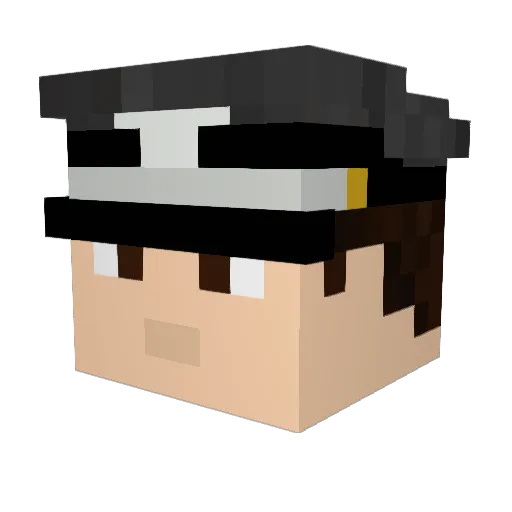 Aghonn Minecraft avatar head, 3D render