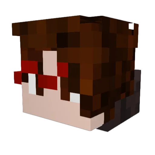 AgiMans Minecraft avatar head, 3D render