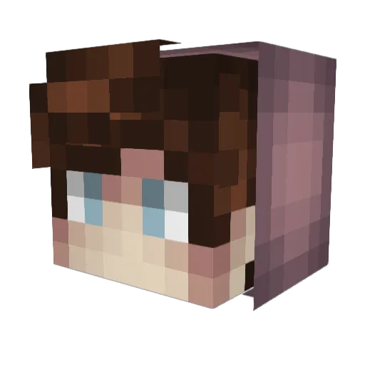 Agic Minecraft avatar head, 3D render
