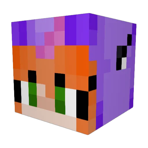 Agidyn Minecraft avatar head, 3D render
