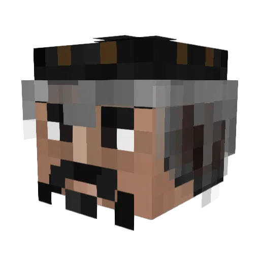 Agieasan Minecraft avatar head, 3D render