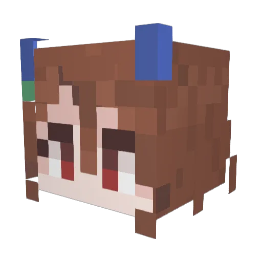Agijoner Minecraft avatar head, 3D render