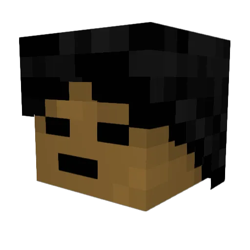 Agile_Link Minecraft avatar head, 3D render
