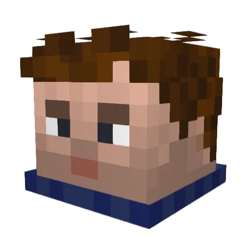 AgilityPlays Minecraft avatar head, 3D render