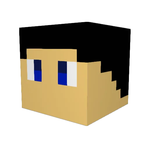 AgingDrake Minecraft avatar head, 3D render