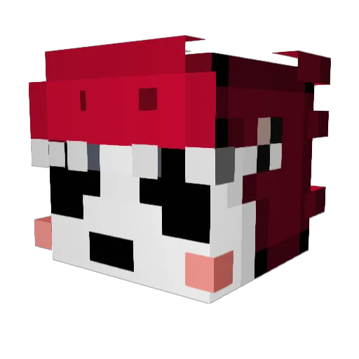 Agipcio Minecraft avatar head, 3D render