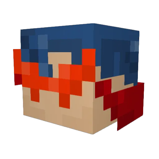 Agirious Minecraft avatar head, 3D render