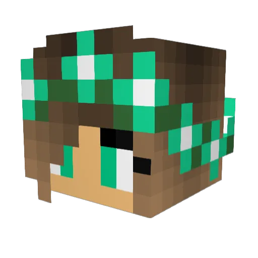 Agirl2015 Minecraft avatar head, 3D render