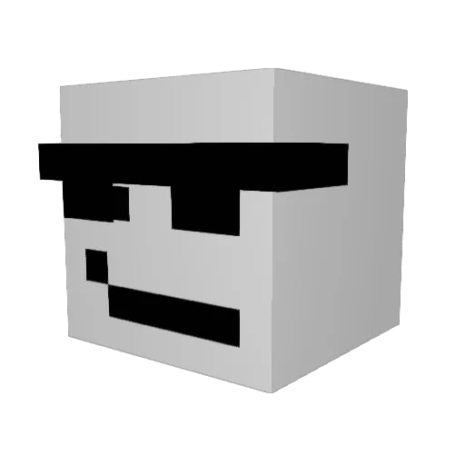 Agirsy Minecraft avatar head, 3D render