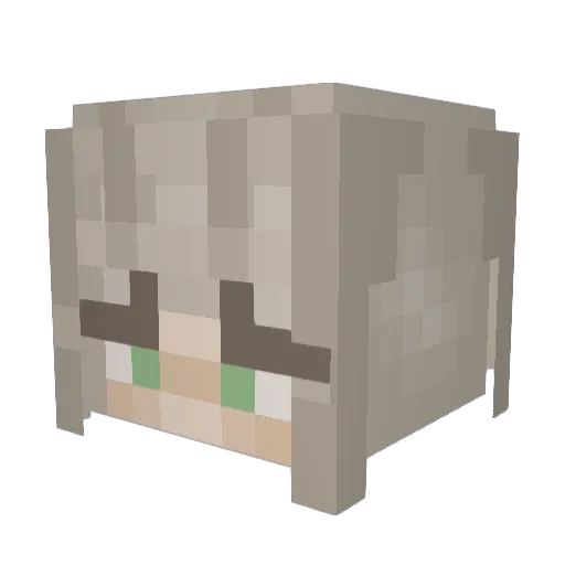 Agiry Minecraft avatar head, 3D render
