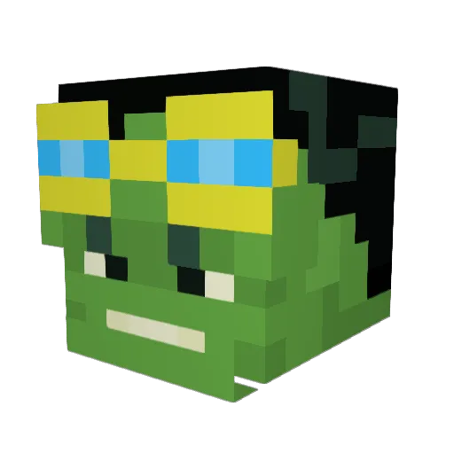 AgitatedEnv Minecraft avatar head, 3D render