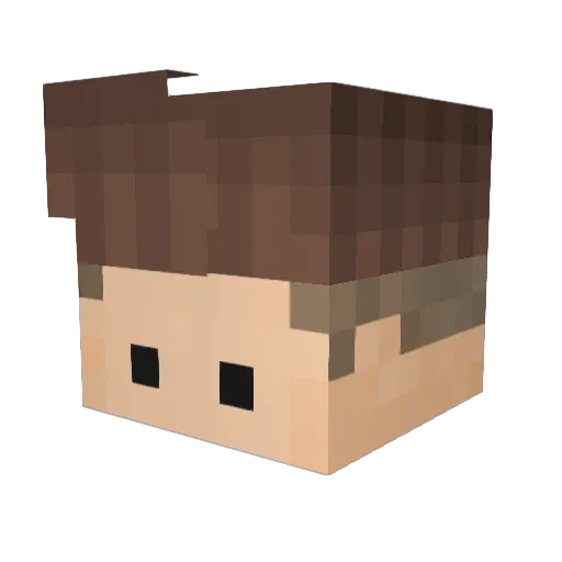 Agither Minecraft avatar head, 3D render