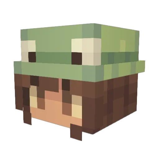 Agithur Minecraft avatar head, 3D render