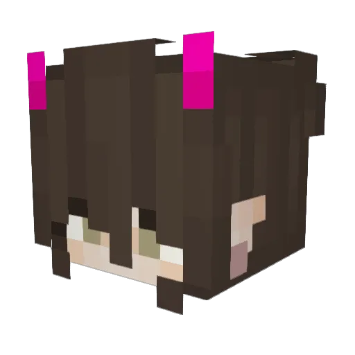 AglIitch Minecraft avatar head, 3D render