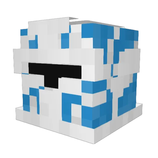 Agladriss Minecraft avatar head, 3D render