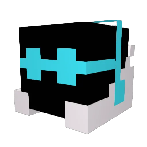 Aglasflaim Minecraft avatar head, 3D render