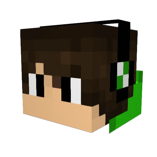 Aglonka Minecraft avatar head, 3D render