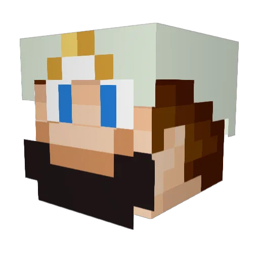 Agnentinetor Minecraft avatar head, 3D render
