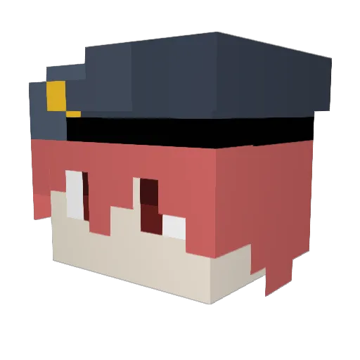Agnes_Digital9 Minecraft avatar head, 3D render