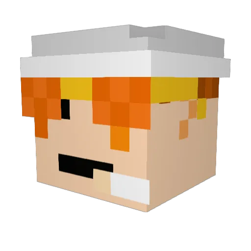 Agnit1o Minecraft avatar head, 3D render