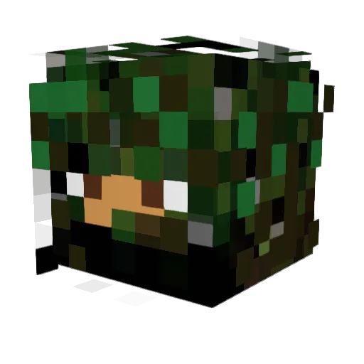 Agniter Minecraft avatar head, 3D render