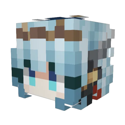 AgnitiusNEZloy Minecraft avatar head, 3D render