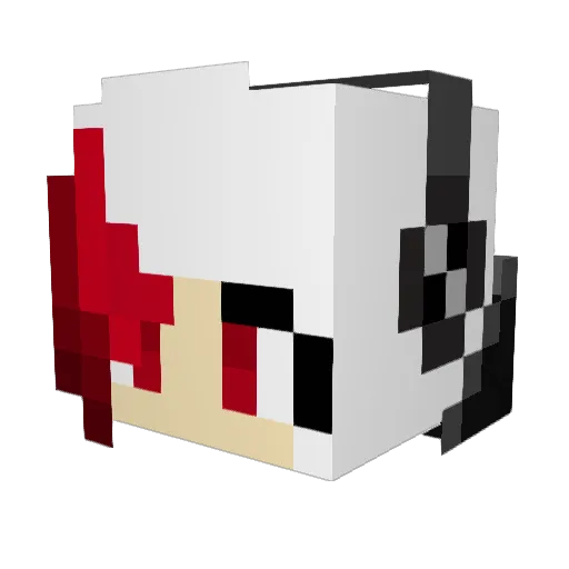Agnusso Minecraft avatar head, 3D render