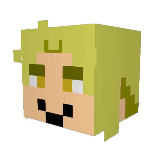 AgoSan Minecraft avatar head, 3D render