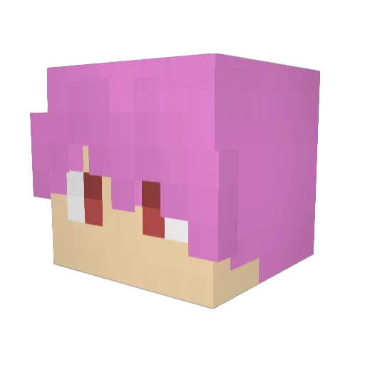 Agoaura Minecraft avatar head, 3D render