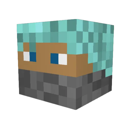 Agoodyuk Minecraft avatar head, 3D render