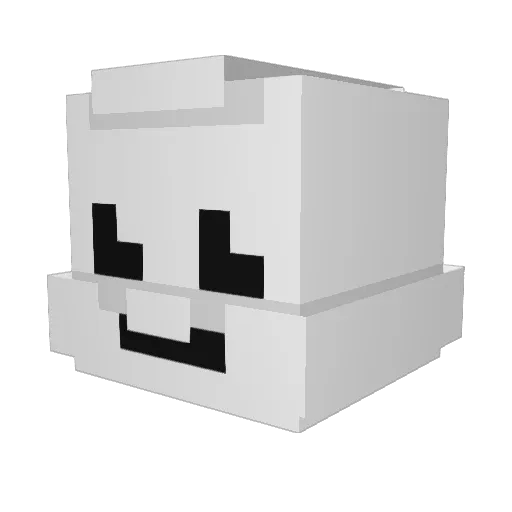 Agottam Minecraft avatar head, 3D render