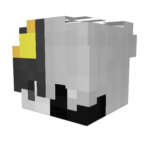 Agoulou Minecraft avatar head, 3D render