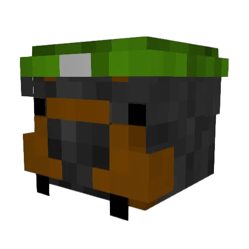 AgoulouGranfal_ Minecraft avatar head, 3D render