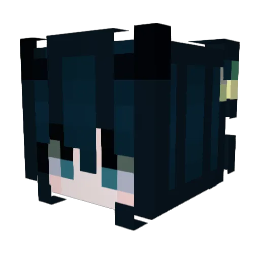 Agqns Minecraft avatar head, 3D render