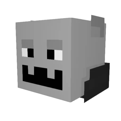Agracore Minecraft avatar head, 3D render