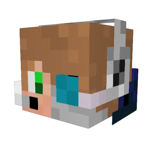 Agrasch Minecraft avatar head, 3D render