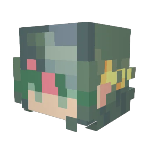 Agray21 Minecraft avatar head, 3D render