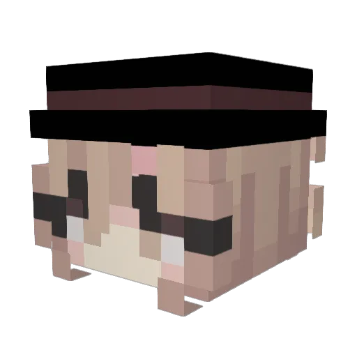 Agresivq Minecraft avatar head, 3D render