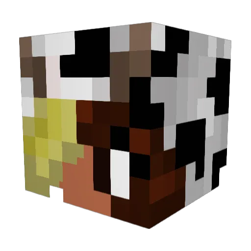 AgrippaButterTea Minecraft avatar head, 3D render