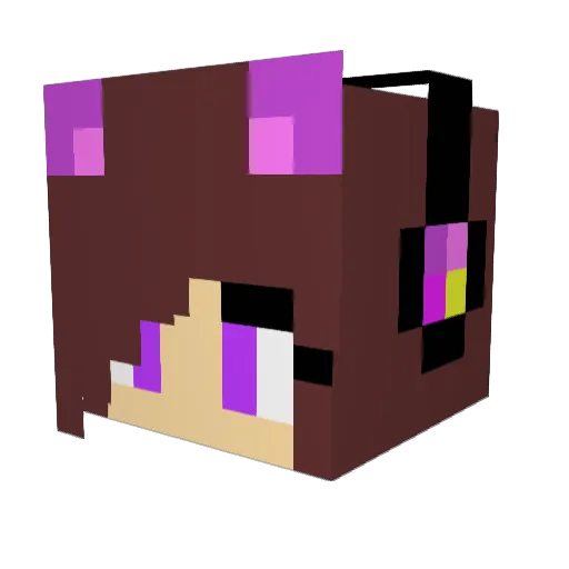 Agrippina Minecraft avatar head, 3D render