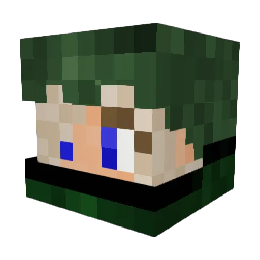 AgroDak Minecraft avatar head, 3D render