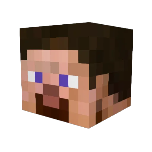 AgroNomCZ Minecraft avatar head, 3D render