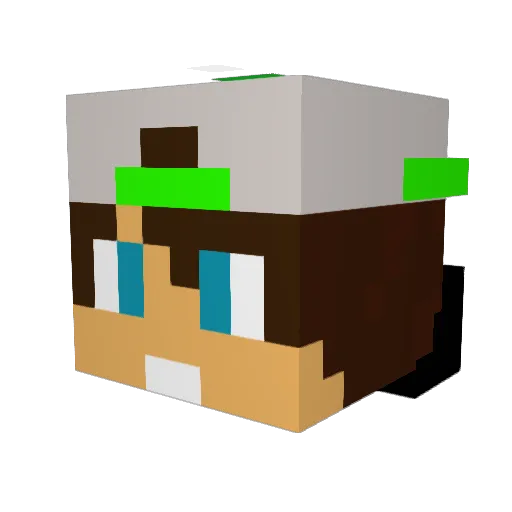 Agrobosna_07 Minecraft avatar head, 3D render